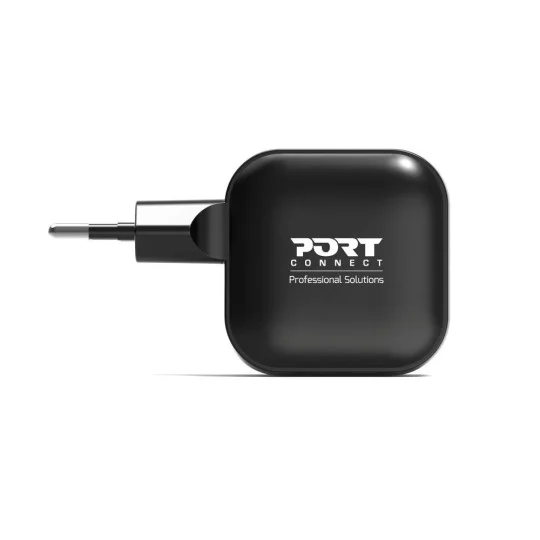 Carregador de Parede USB-C 35W GaN Port Designs com Cabo USB-C 2m US/UK - Imagem 5
