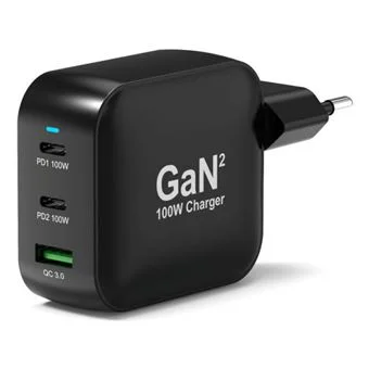 Carregador de Parede Port Designs 100W USB-C PD GaN com Cabo USB-C para USB-C 2m - Imagem 1