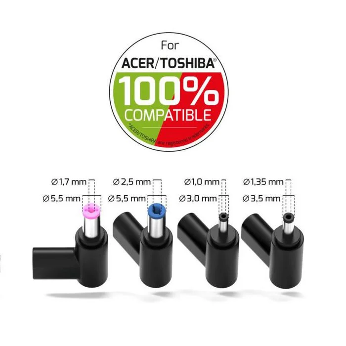 Fonte de Alimentação Port Designs GaN 100W Específica Acer Toshiba EU Plug Substituição Original - Imagem 6