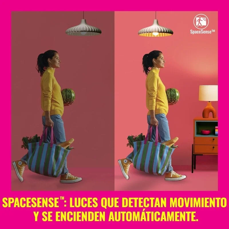 Lâmpada Inteligente WiZ C37 E14 40W RGB Wi-Fi Bluetooth Brancos Reguláveis - Imagem 5