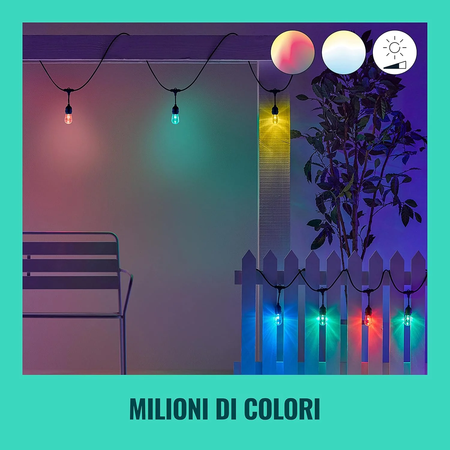 Grinalda de Luzes de Exterior Inteligente WiZ Outdoor String Light Signify - Imagem 3
