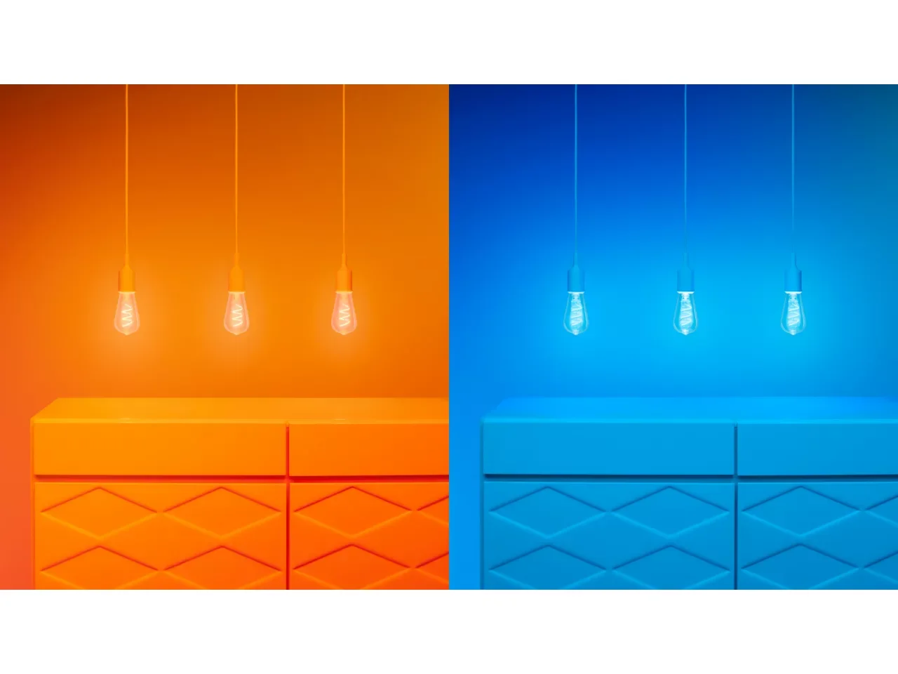 Lâmpada Inteligente Filamento Signify ST64 E27 Wi-Fi Bluetooth RGB Transparente - Imagem 5