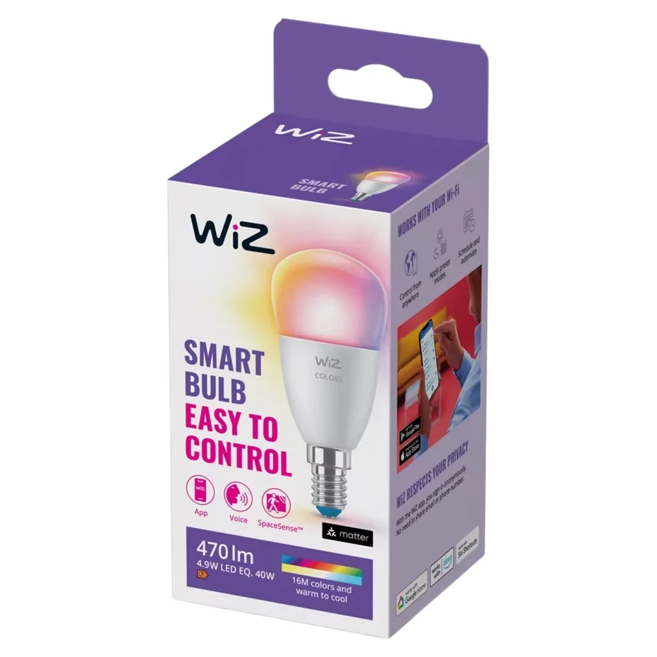Lâmpada LED Signify P45 E14 40W Wi-Fi BLE RGB Colorida - Imagem 2