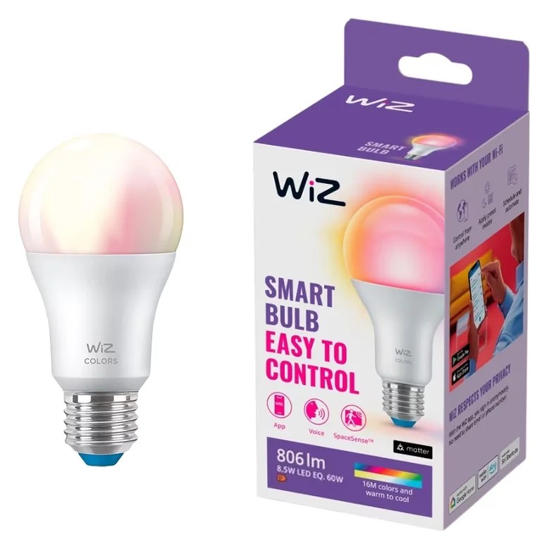 Lâmpada LED Signify A60 E27 60W RGB Wi-Fi BLE Inteligente - Imagem 2