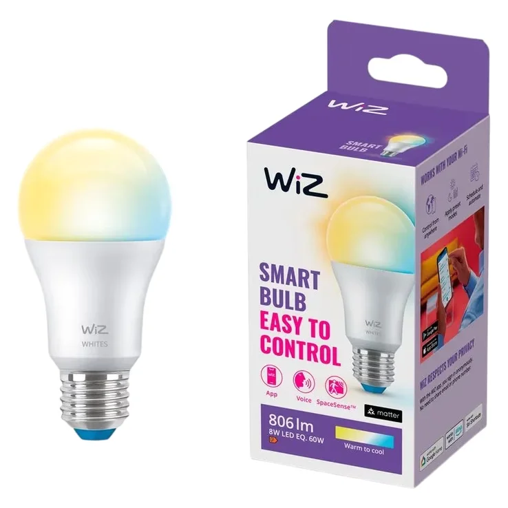 Lâmpada LED Signify Wi-Fi BLE 60W A60 E27 Tunable White 2700-6500K - Imagem 2