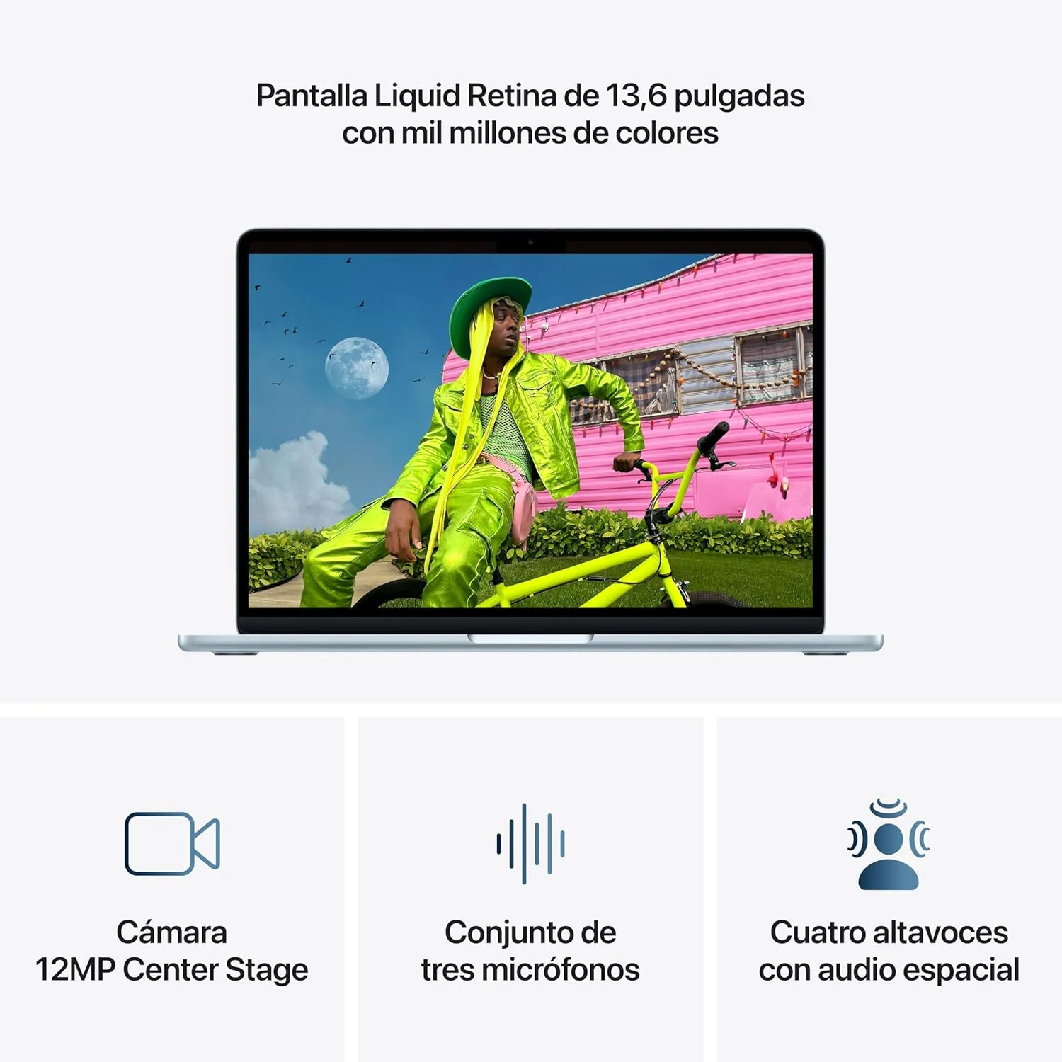 Apple Macbook Air 13,6"/ M5 10-Core CPU/ 16GB/ 1TB SSD/ 10-Core GPU/ Azul - Imagem 3