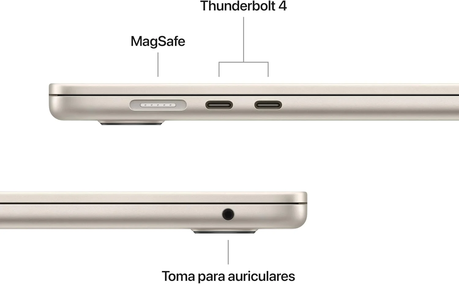 Apple Macbook Air 15,3"/ M5 10-Core CPU/ 16GB/ 1TB SSD/ 10-Core GPU/ Branco Estrela - Imagem 4