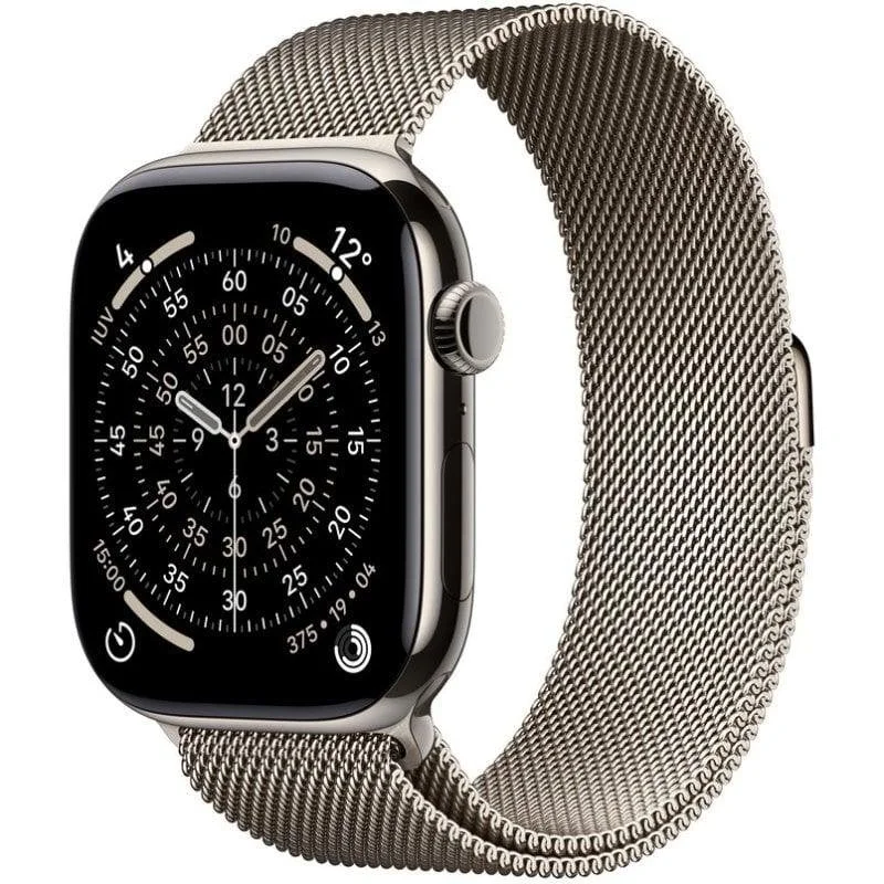 Smartwatch Apple Watch Series 11 46mm GPS + Cellular Titânio Natural Bracelete Milanese Natural S/M