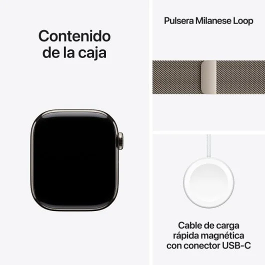 Smartwatch Apple Watch Series 11 46mm GPS + Cellular Titânio Natural Bracelete Milanese Natural S/M - Imagem 7