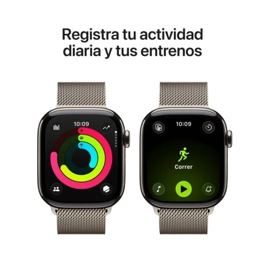 Smartwatch Apple Watch Series 11 46mm GPS + Cellular Titânio Natural Bracelete Milanese Natural S/M - Imagem 4