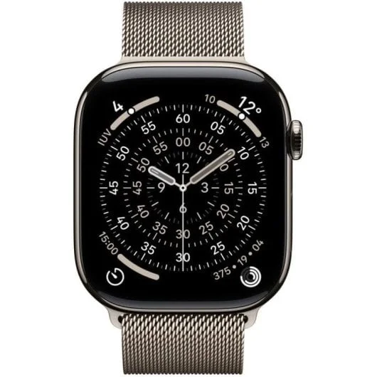 Smartwatch Apple Watch Series 11 46mm GPS + Cellular Titânio Natural Bracelete Milanese Natural S/M - Imagem 2