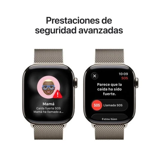 Smartwatch Apple Watch Series 11 46mm GPS + Cellular Titânio Natural Bracelete Milanese Natural S/M - Imagem 5