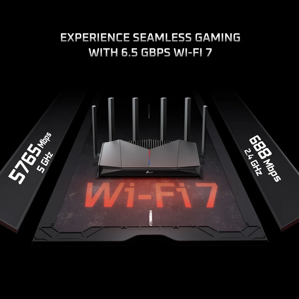 Router Wireless TP-Link BE6500 Dual-Band Wi-Fi 7 Gaming 5765 Mbps + 688 Mbps - Imagem 5