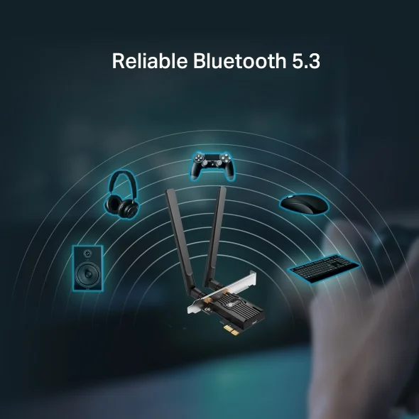 Placa PCIe Wi-Fi 6 TP-Link Archer TX10E AX900 Dual-Band Bluetooth 5.3 - Imagem 7