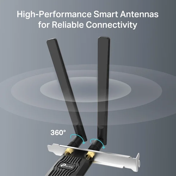 Placa PCIe Wi-Fi 6 TP-Link Archer TX10E AX900 Dual-Band Bluetooth 5.3 - Imagem 8
