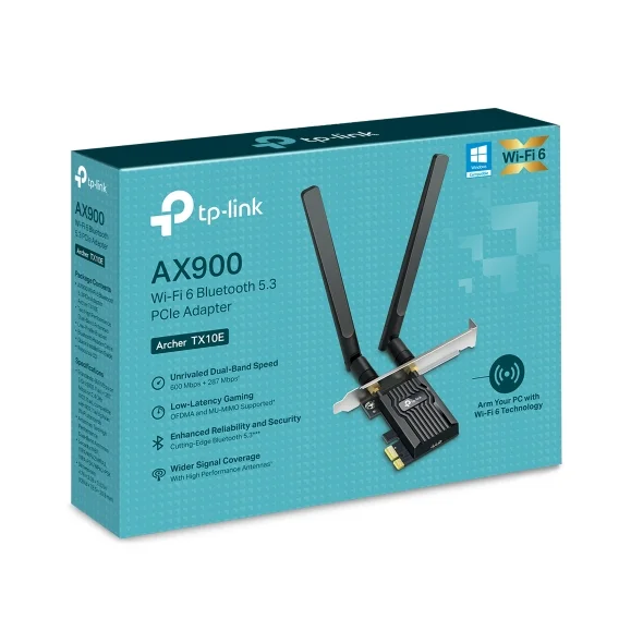 Placa PCIe Wi-Fi 6 TP-Link Archer TX10E AX900 Dual-Band Bluetooth 5.3 - Imagem 4
