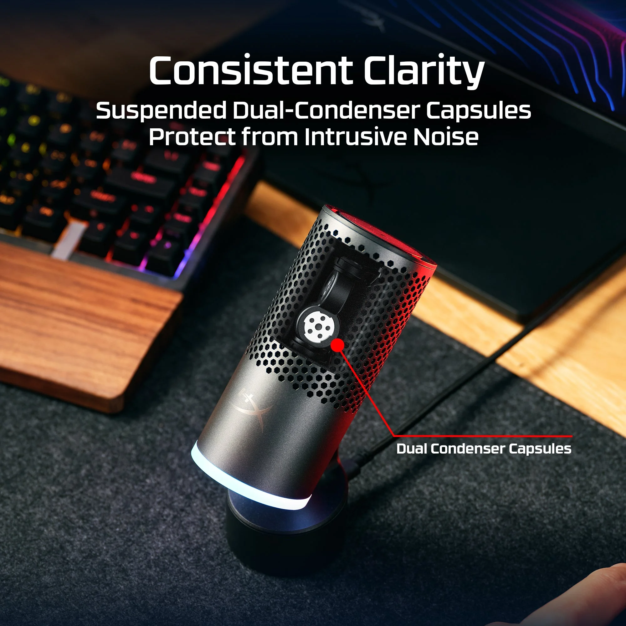 Microfone Condensador USB HyperX SoloCast 2 Pro Gaming Preto - Imagem 4