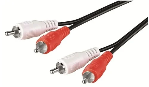 Cabo de áudio Ewent EC1602 2x RCA macho para 2x RCA macho 1,8 metros preto - Imagem 1