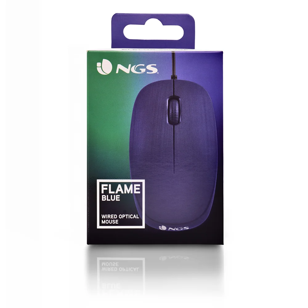 Rato com Fios NGS Flame USB Ótico 1000 DPI com Scroll - Azul - Imagem 5