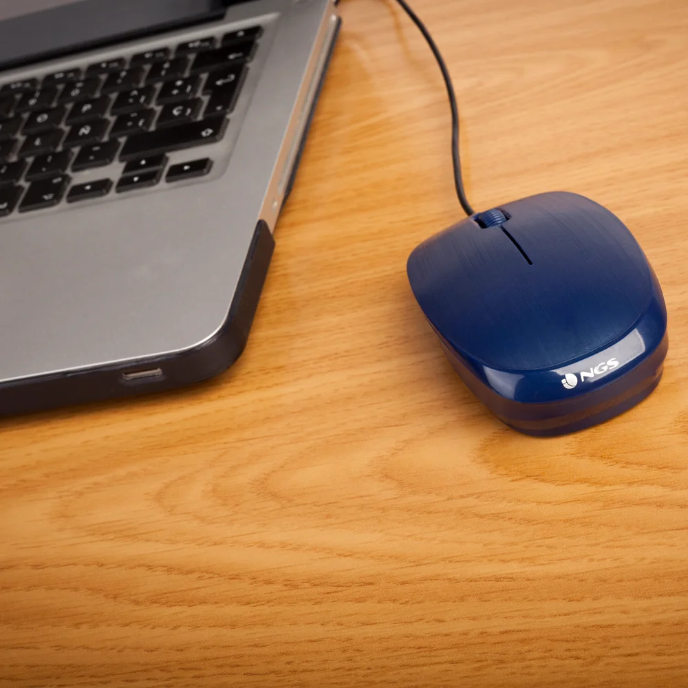 Rato com Fios NGS Flame USB Ótico 1000 DPI com Scroll - Azul - Imagem 2