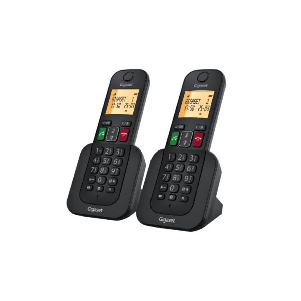 Telefone Sem Fios Gigaset Elemental 400 DUO 2 Terminais Preto