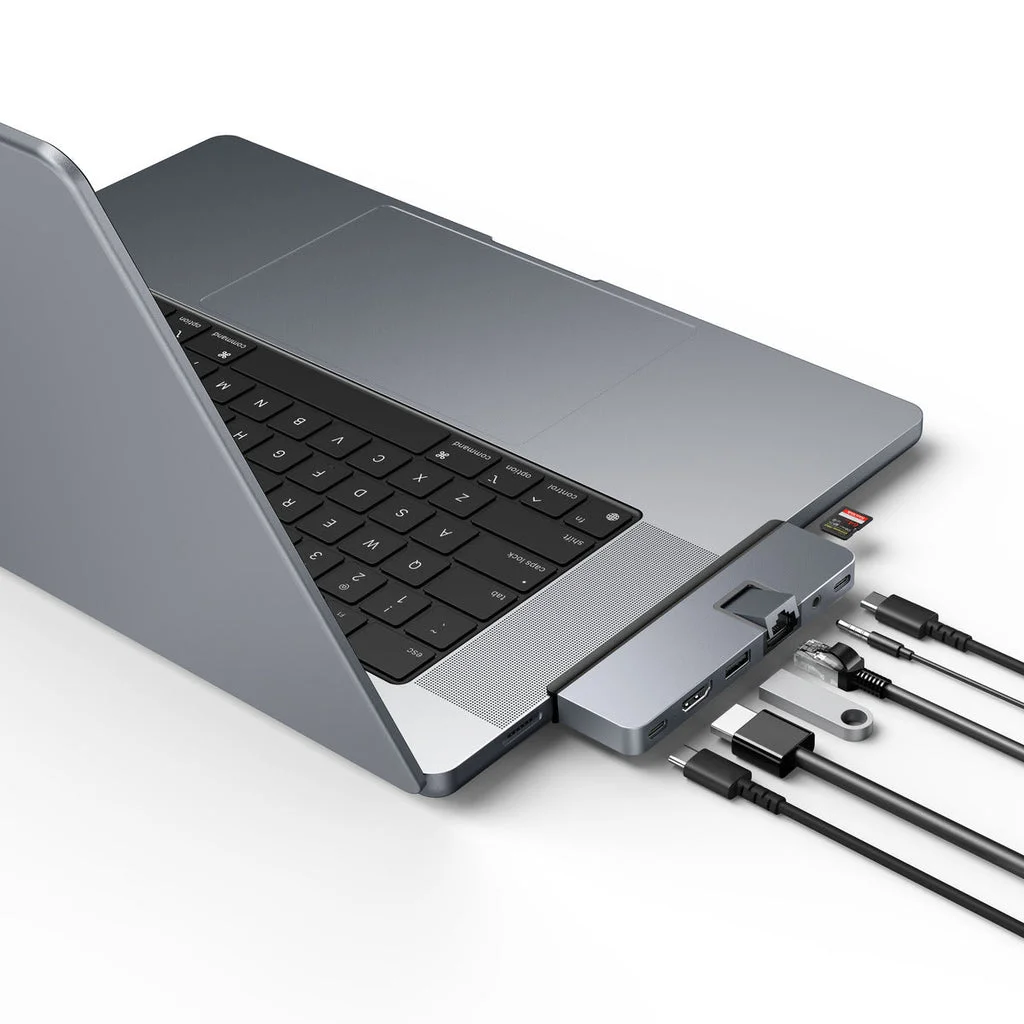 Hub USB-C Targus HyperDrive 7-em-2 Dual USB-C Thunderbolt compatível para MacBook cinzento - Imagem 2