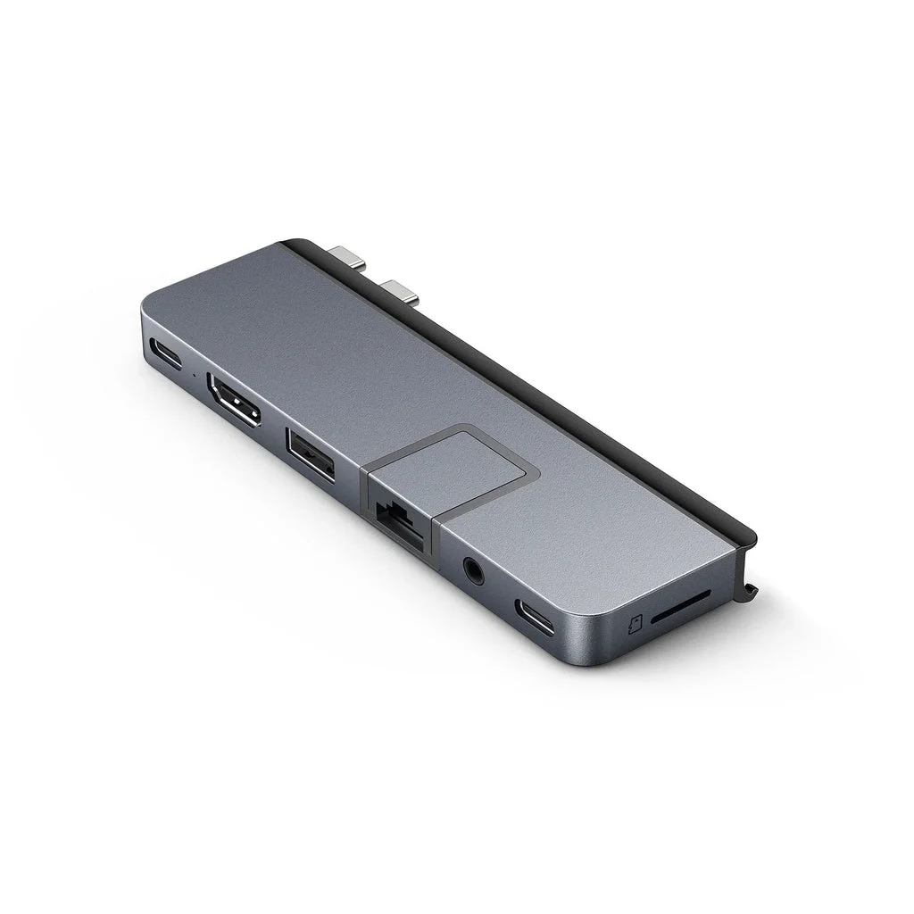Hub USB-C Targus HyperDrive 7-em-2 Dual USB-C Thunderbolt compatível para MacBook cinzento - Imagem 1