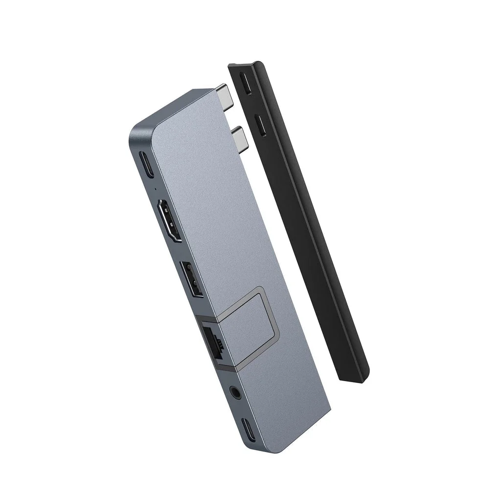 Hub USB-C Targus HyperDrive 7-em-2 Dual USB-C Thunderbolt compatível para MacBook cinzento - Imagem 10