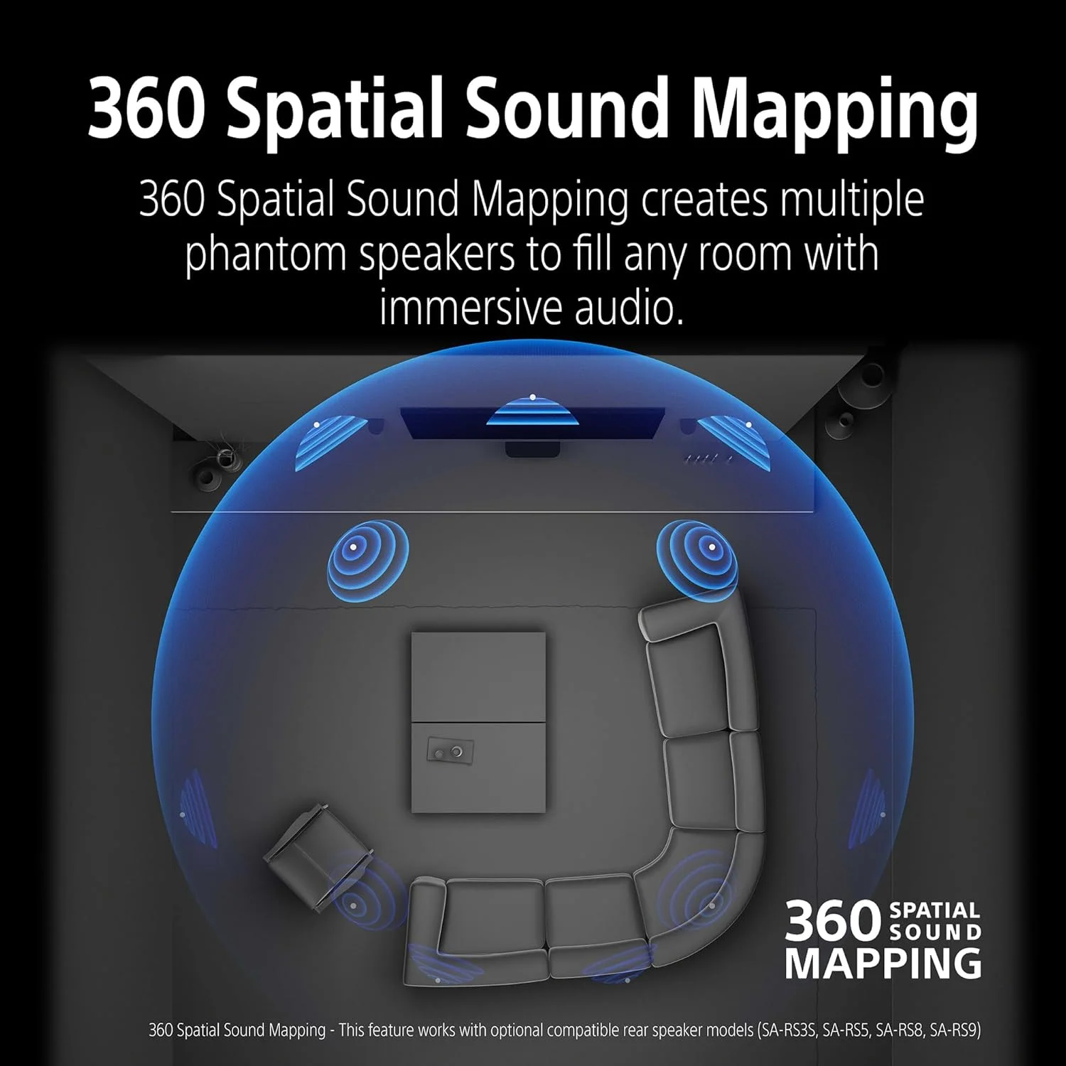 Sistema Home Cinema Sony BRAVIA Theatre Trio HT-A8 360 Spatial Sound Mapping Surround para TV Grande - Imagem 5