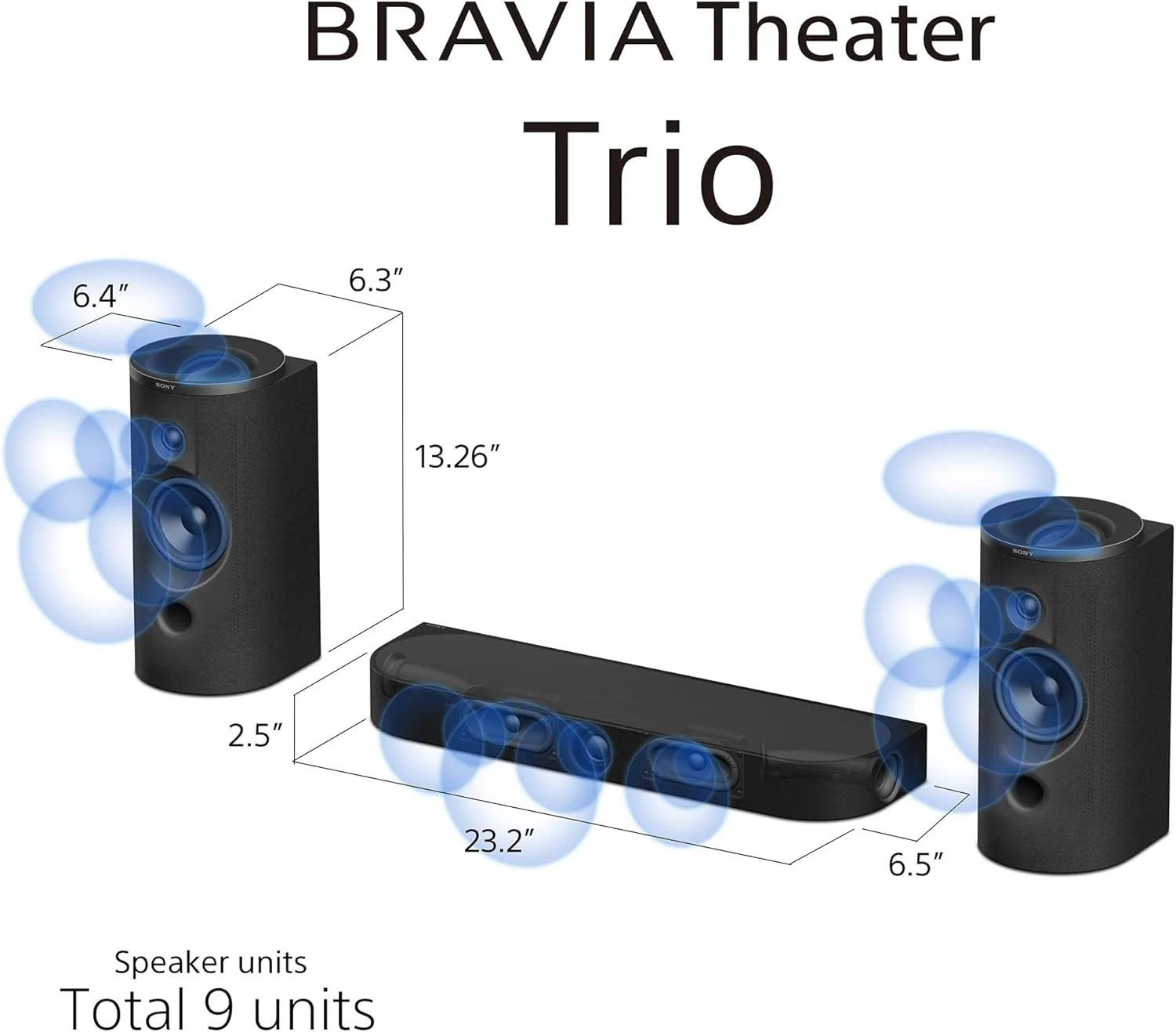Sistema Home Cinema Sony BRAVIA Theatre Trio HT-A8 360 Spatial Sound Mapping Surround para TV Grande - Imagem 3