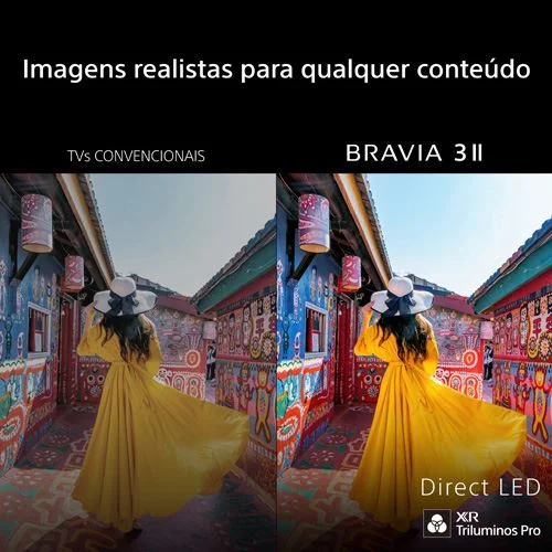 TV Sony BRAVIA 3 II Direct LED 55" K-55XR35M2 4K HDR Google TV Smart TV Processador XR - Imagem 2