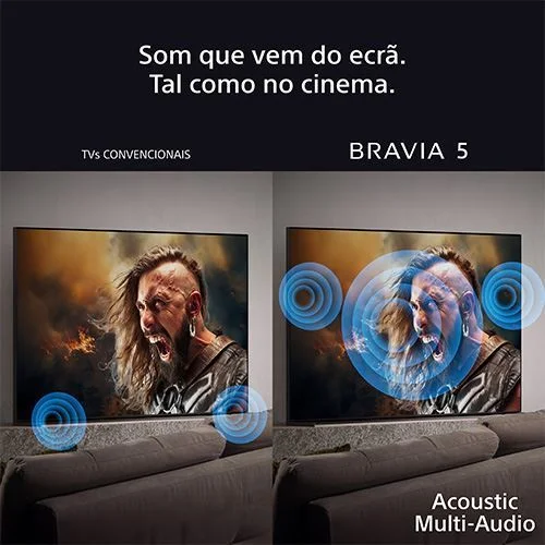 TV Sony BRAVIA 5 Mini LED 65" K-65XR5 4K HDR Google TV Processador XR para Gaming e Cinema - Imagem 6