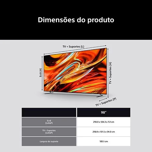 Smart TV Sony BRAVIA 7 II 98" 4K Ultra HD HDR True RGB Google TV K-98XR75M2 - Imagem 8