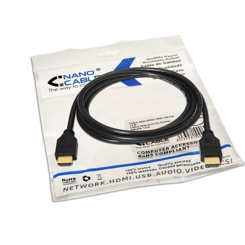 Cabo HDMI 1.4 Nanocable 10.15.1825/ HDMI Macho - HDMI Macho/ 25m/ Preto - Imagem 4