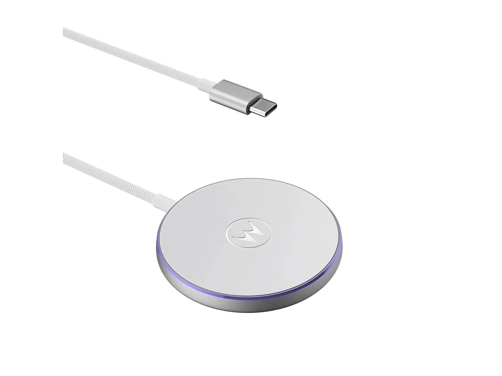 Carregador Sem Fios Motorola Moto Snap Wireless Charger Pantone Nimbus Cloud - Imagem 1