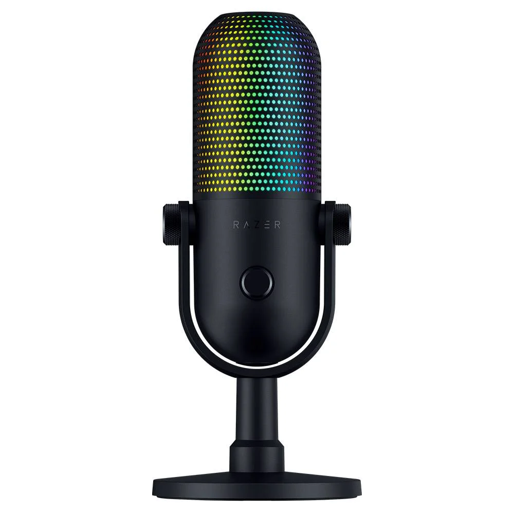 Microfone Streaming Razer Seiren V3 Chroma 32-bit DSP USB RGB Preto