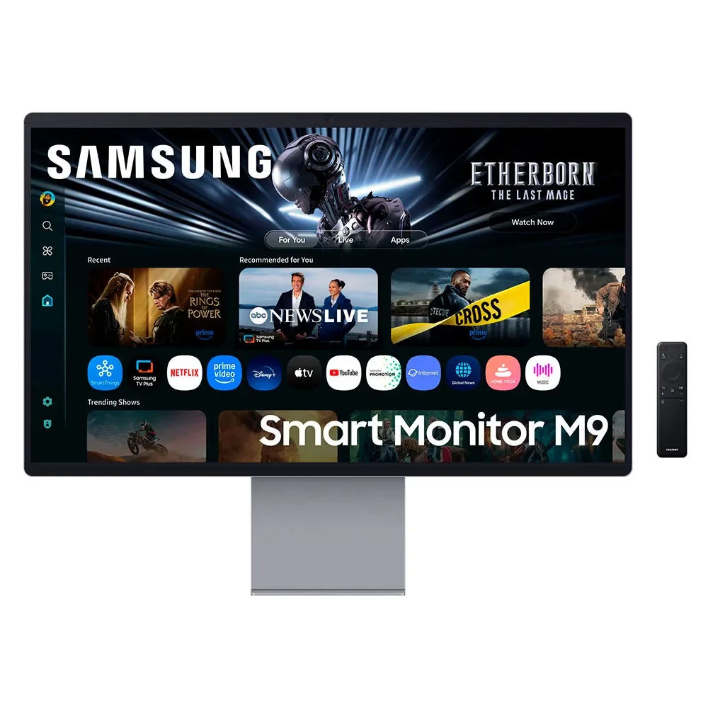 Smart Monitor Gaming Samsung M9 M90SF S32FM900SU 32"/ 4K/ 0.03ms/ 165Hz/ QD-OLED/ Multimédia/ Ajustável em altura/ Smart TV/ Prateado