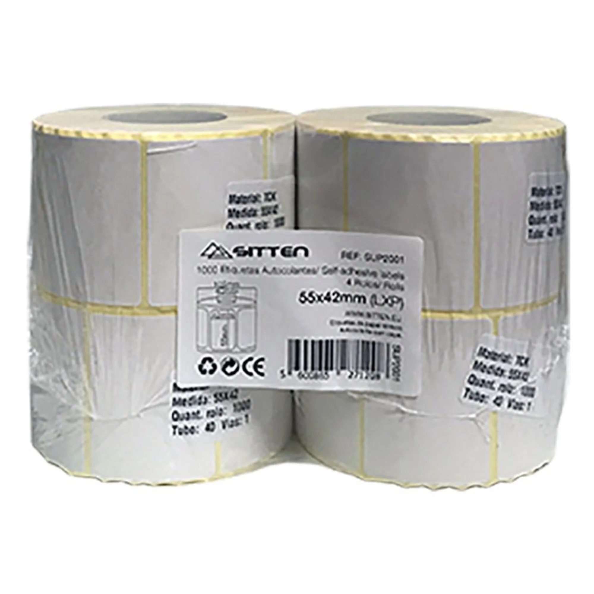 Etiquetas Autocolantes Sitten 55x42mm Pack 4 Rolos x 1000 Unidades - Imagem 1