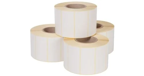 Etiquetas Autocolantes Sitten 50x30mm 4 Rolos x 1000 Térmico Branco Pequenas para Produtos