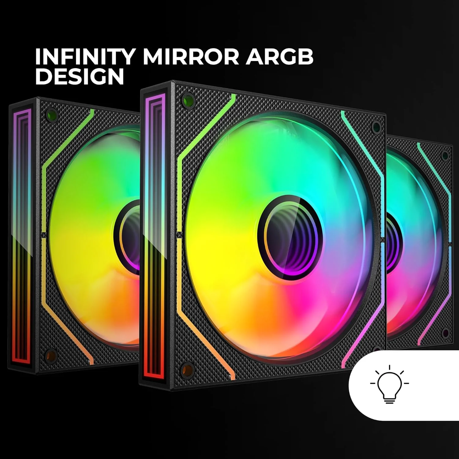 Pack 3 Ventoinhas Mars Gaming MF-3DPROKIT/ 12cm + HUB + Comando à Distância/ ARGB - Imagem 3