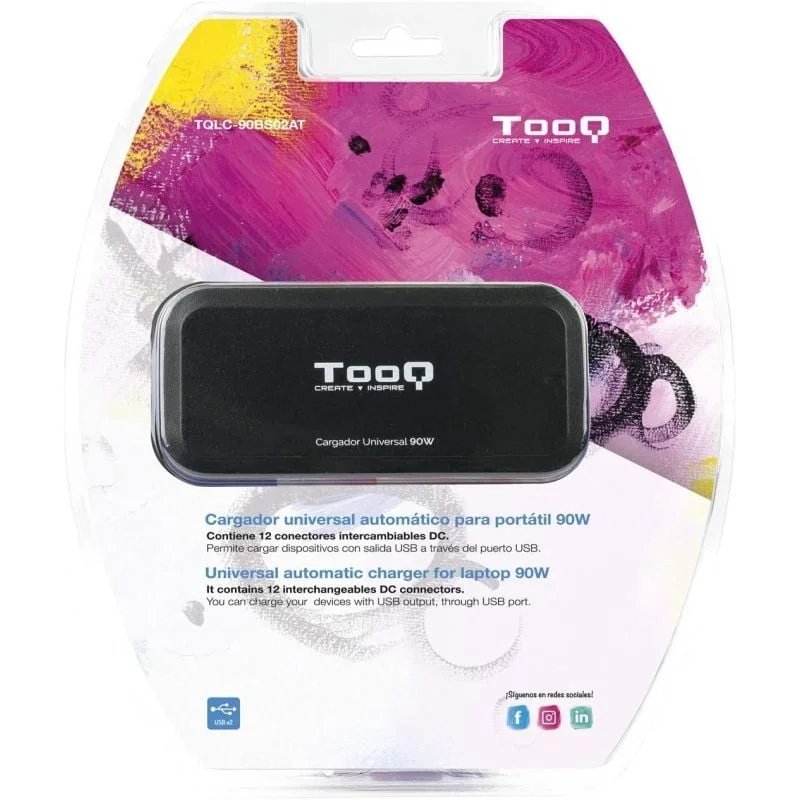 Carregador de Portátil TooQ TQLC-90BS02AT/ 90W/ Automático/ 12 Conectores/ Voltagem 12-20V/ 1 USB - Imagem 5