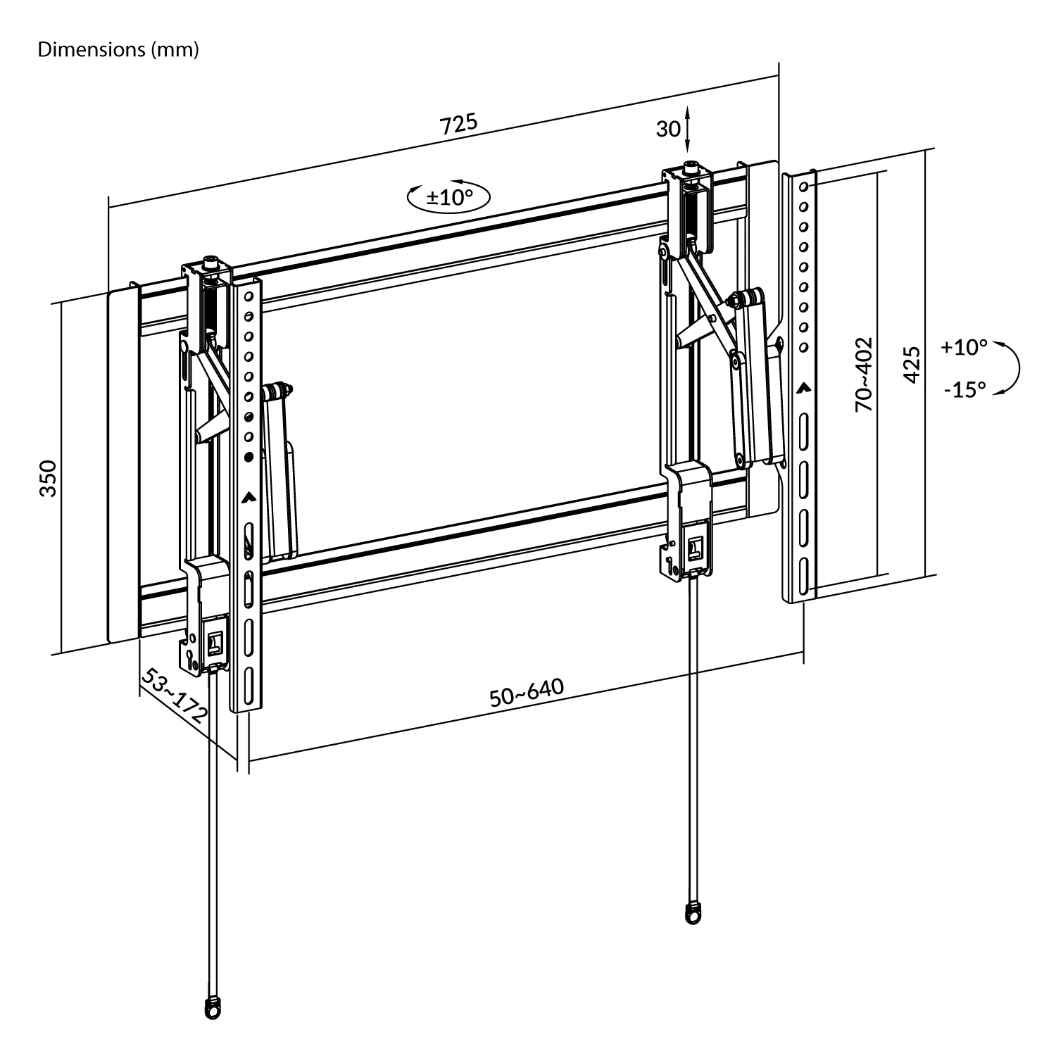 Suporte de Parede Napofix VW6040E Extensível e Inclinável para TV Articulado - Imagem 7