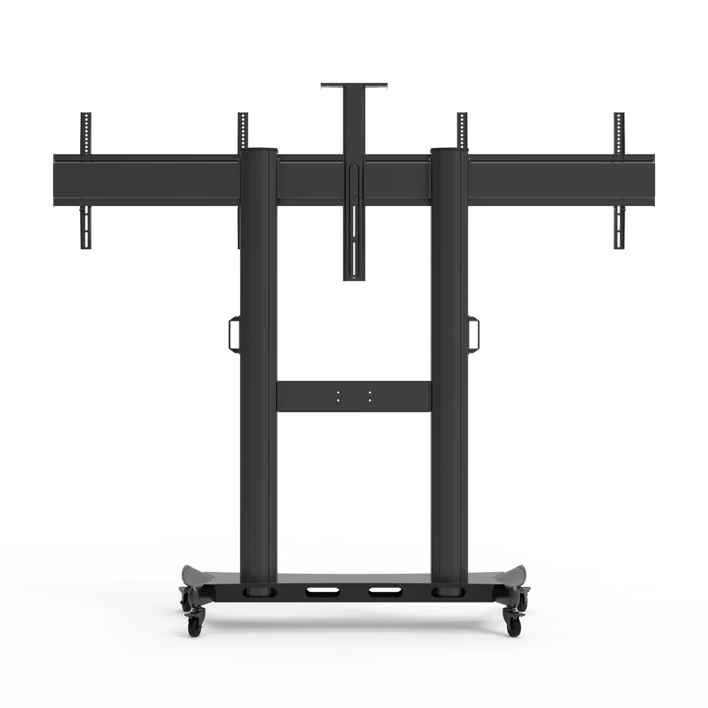 Suporte Móvel Napofix VWA1230 para 2 Ecrãs 50-75" Configuração Dupla Lado a Lado com Rodízios - Imagem 2
