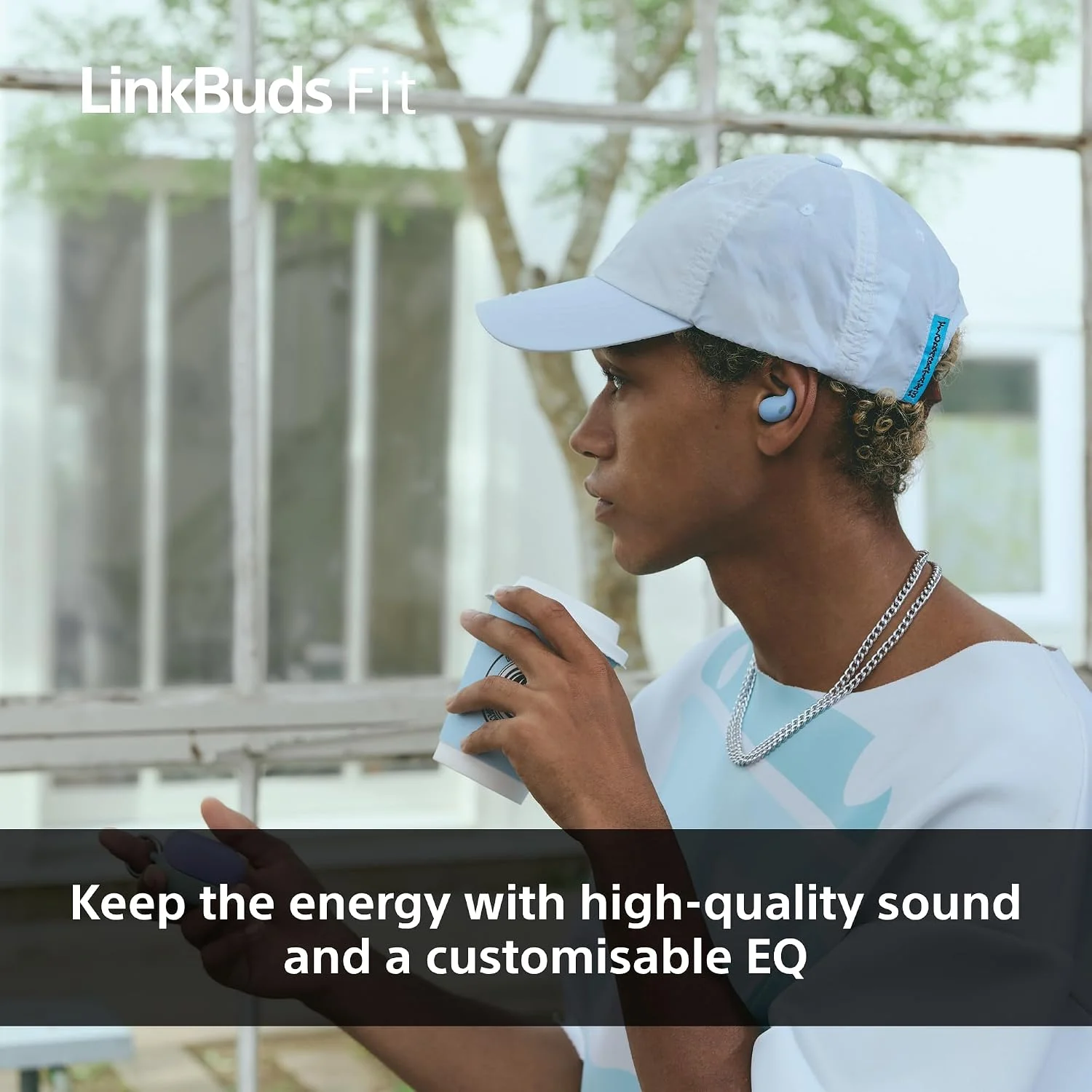 Auriculares True Wireless Sony LinkBuds FIT WF-LS910N Bluetooth Noise Cancelling Violeta - Imagem 4