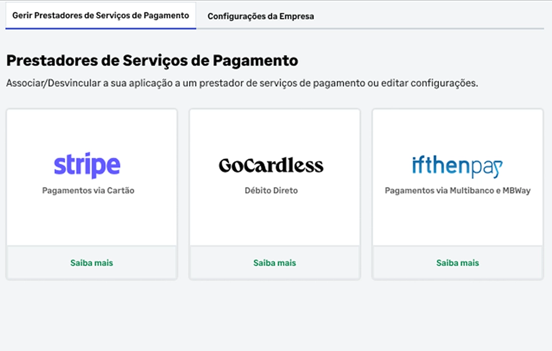 Sistema de pagamentos digitais - QR Code, MB Way, Multibanco
